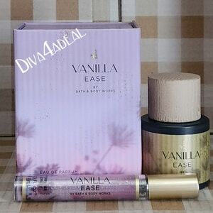 Bath & Body Works VANILLA EASE 1.7OZ EDP & Mini EDP Spray Bundle